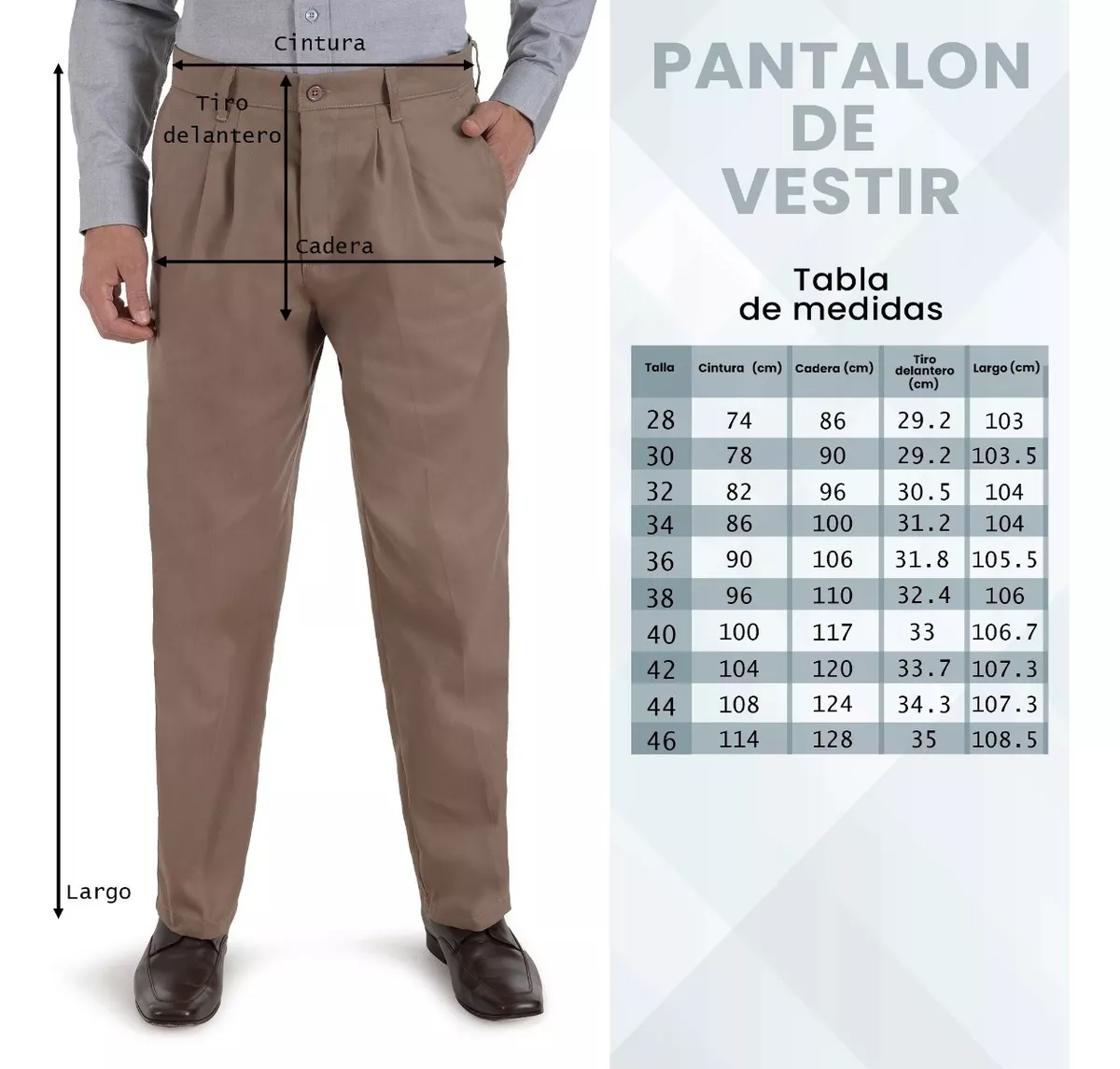 Foto 3 pulgar | Pantalón de Vestir Uni color Blanco para Hombre