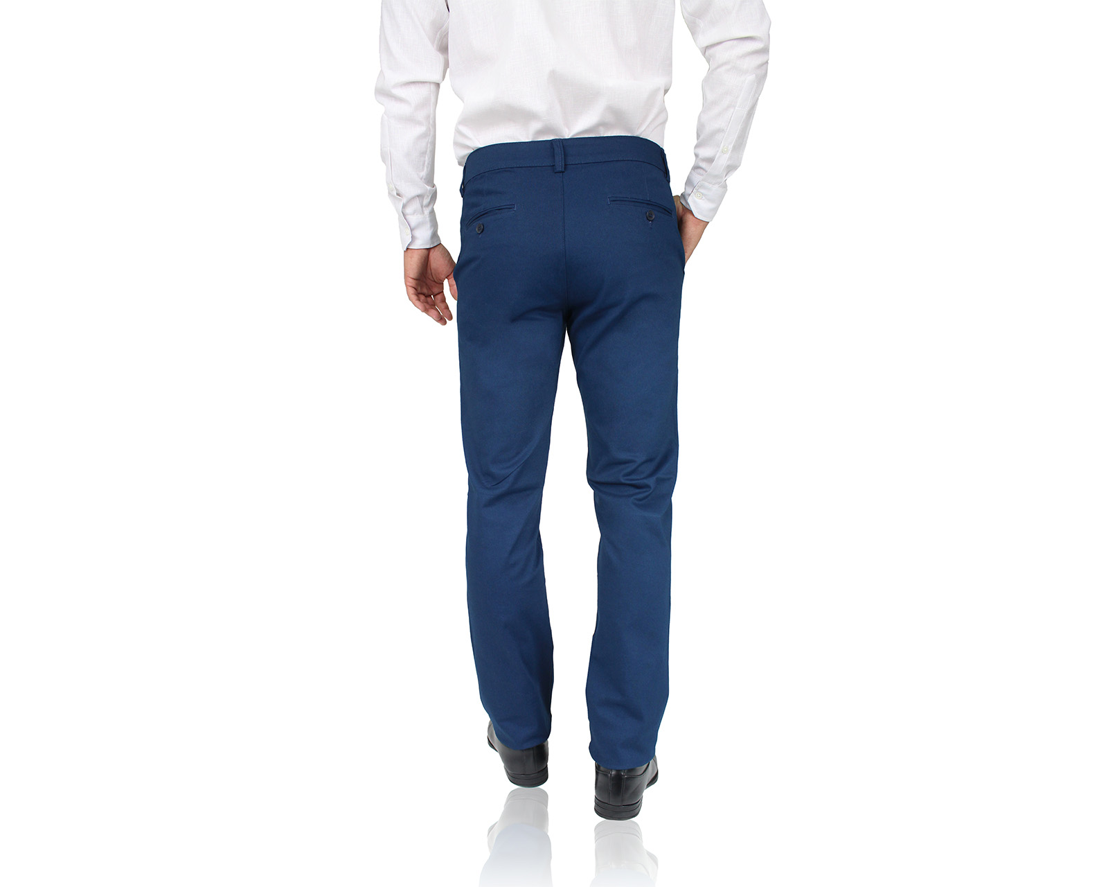Foto 4 pulgar | Pantalón De Vestir Para Hombre Rams Cottons Modelo Cartagena Color Azul Plumbago Corte Slim Fit Stretch