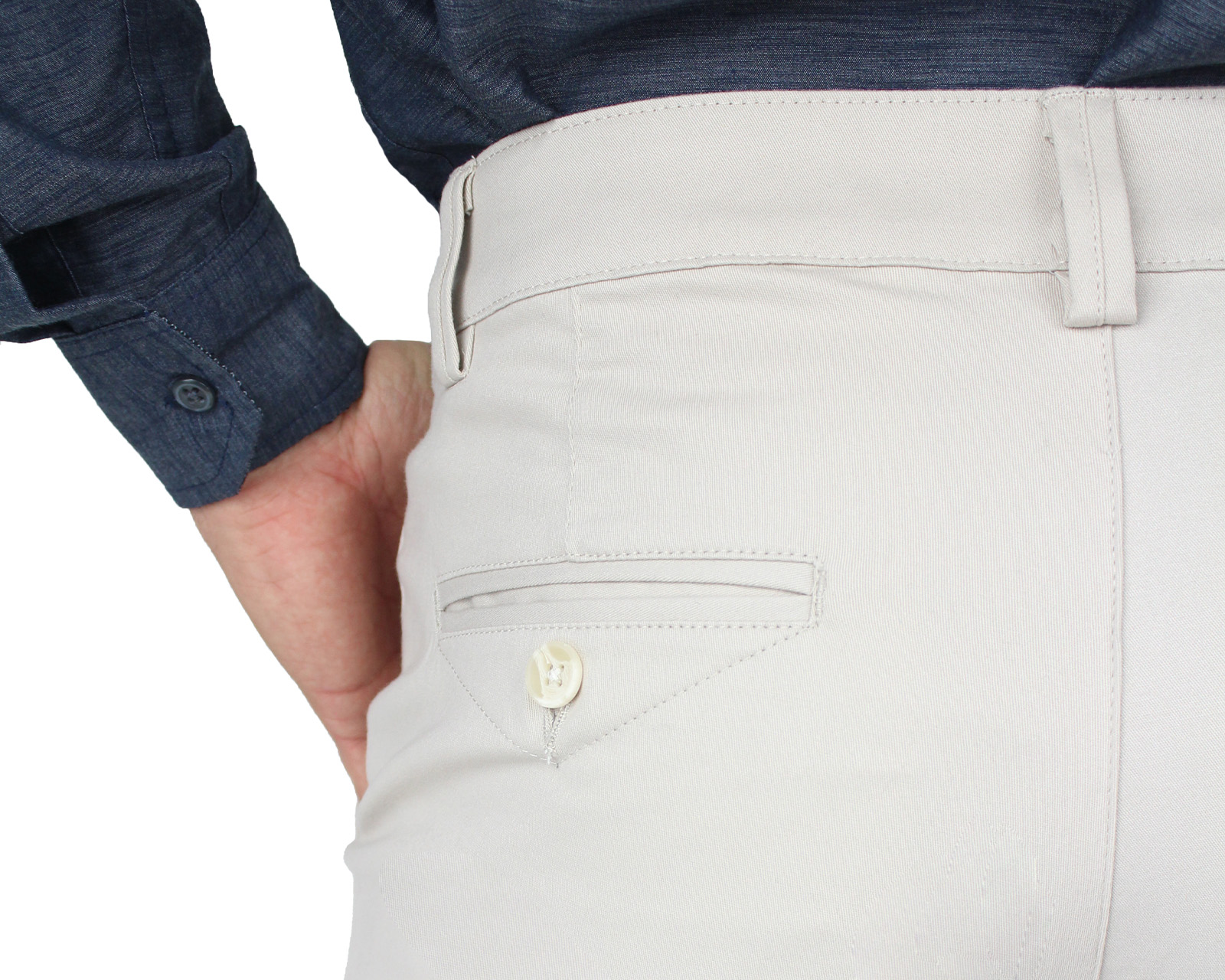 Foto 6 pulgar | Pantalón De Vestir Para Hombre Rams Cottons Modelo Cartagena Color Arena Corte Slim Fit Stretch