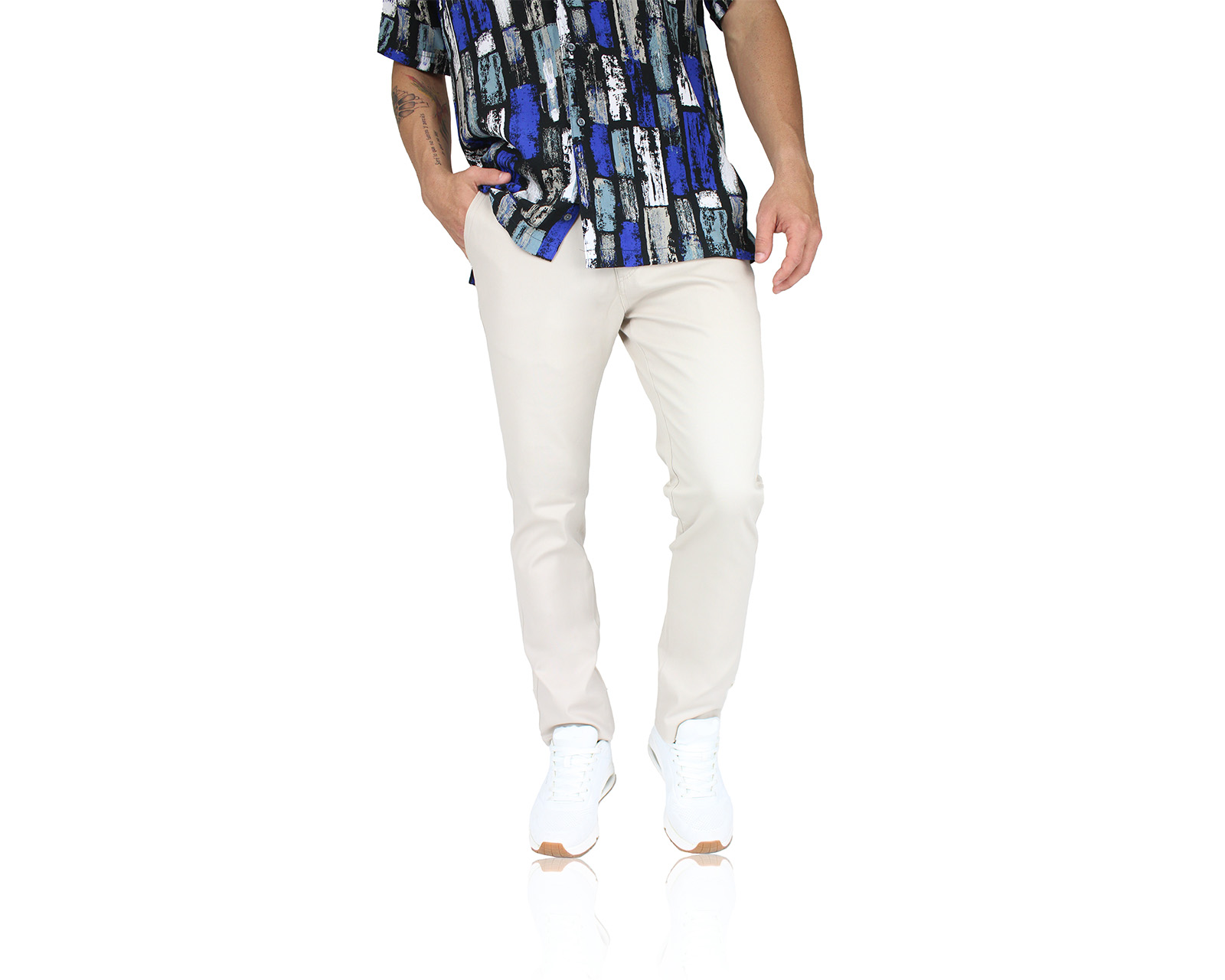 Foto 7 pulgar | Pantalón De Vestir Para Hombre Rams Cottons Modelo Cartagena Color Arena Corte Slim Fit Stretch
