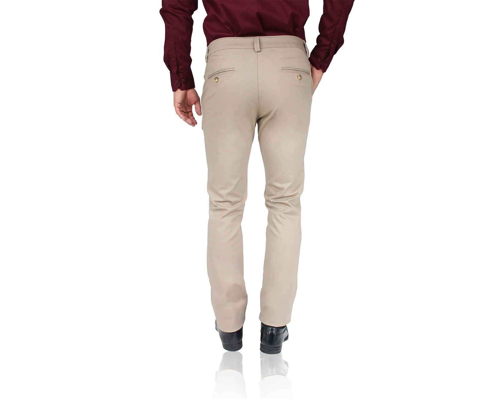 Foto 3 pulgar | Pantalón De Vestir Para Hombre Rams Cottons Modelo Cartagena Color Caki Corte Slim Fit Stretch