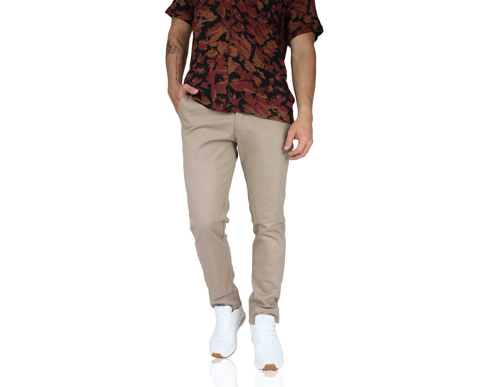 Foto 5 pulgar | Pantalón De Vestir Para Hombre Rams Cottons Modelo Cartagena Color Caki Corte Slim Fit Stretch