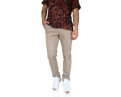 Foto 4 | Pantalón De Vestir Para Hombre Rams Cottons Modelo Cartagena Color Caki Corte Slim Fit Stretch