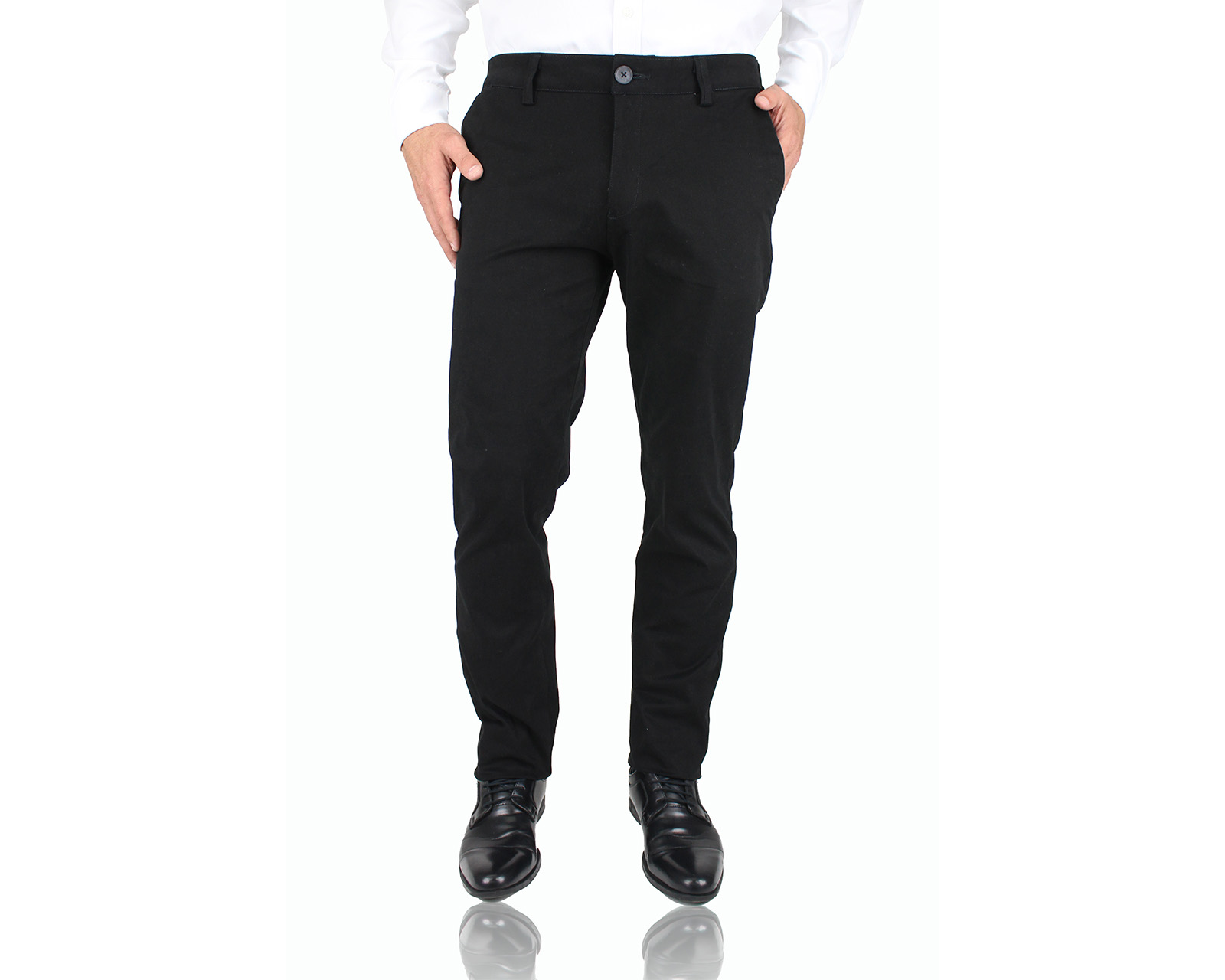 Foto 2 pulgar | Pantalón de Vestir Rams Cottons Negro Slim Fit para Hombre