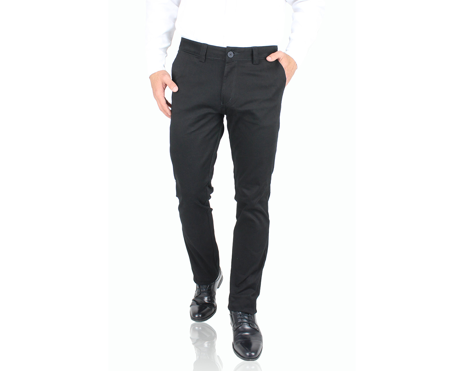 Foto 3 pulgar | Pantalón de Vestir Rams Cottons Negro Slim Fit para Hombre