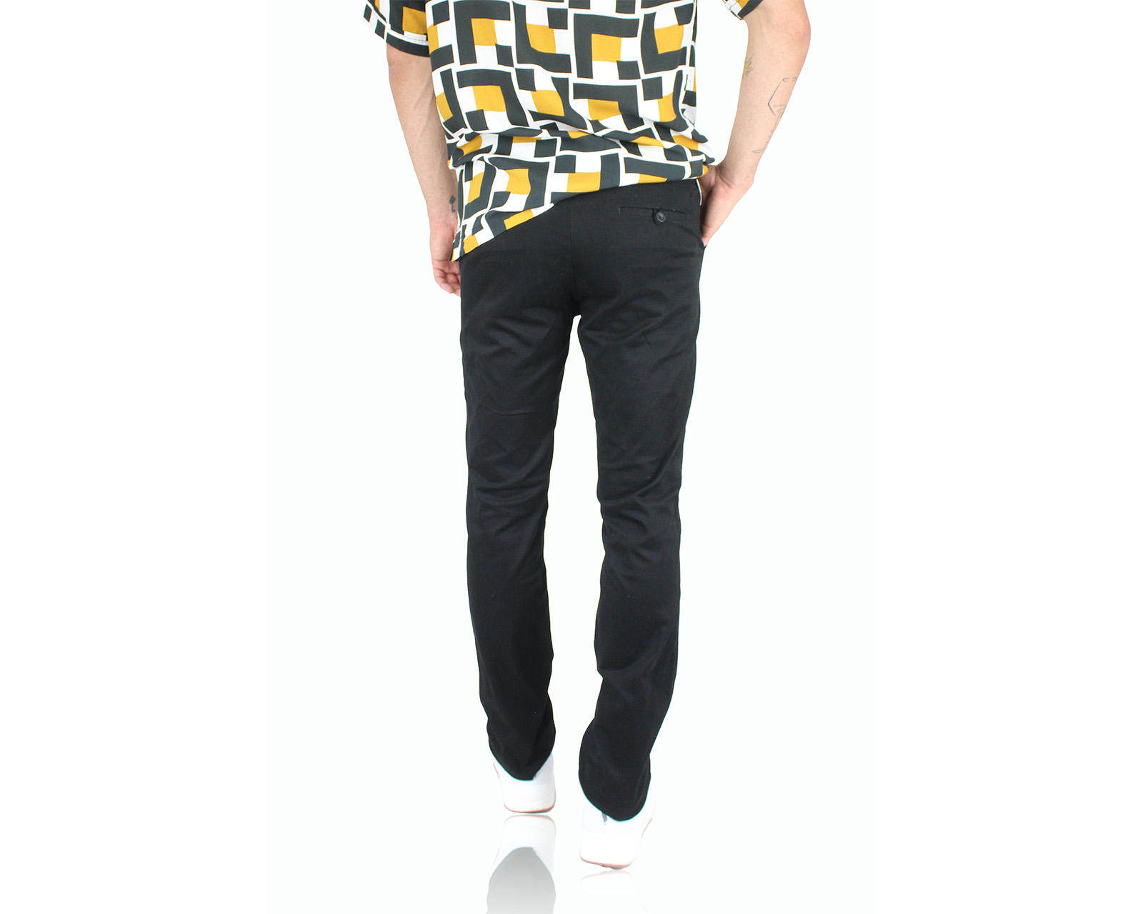 Foto 8 | Pantalón de Vestir Rams Cottons Negro Slim Fit para Hombre