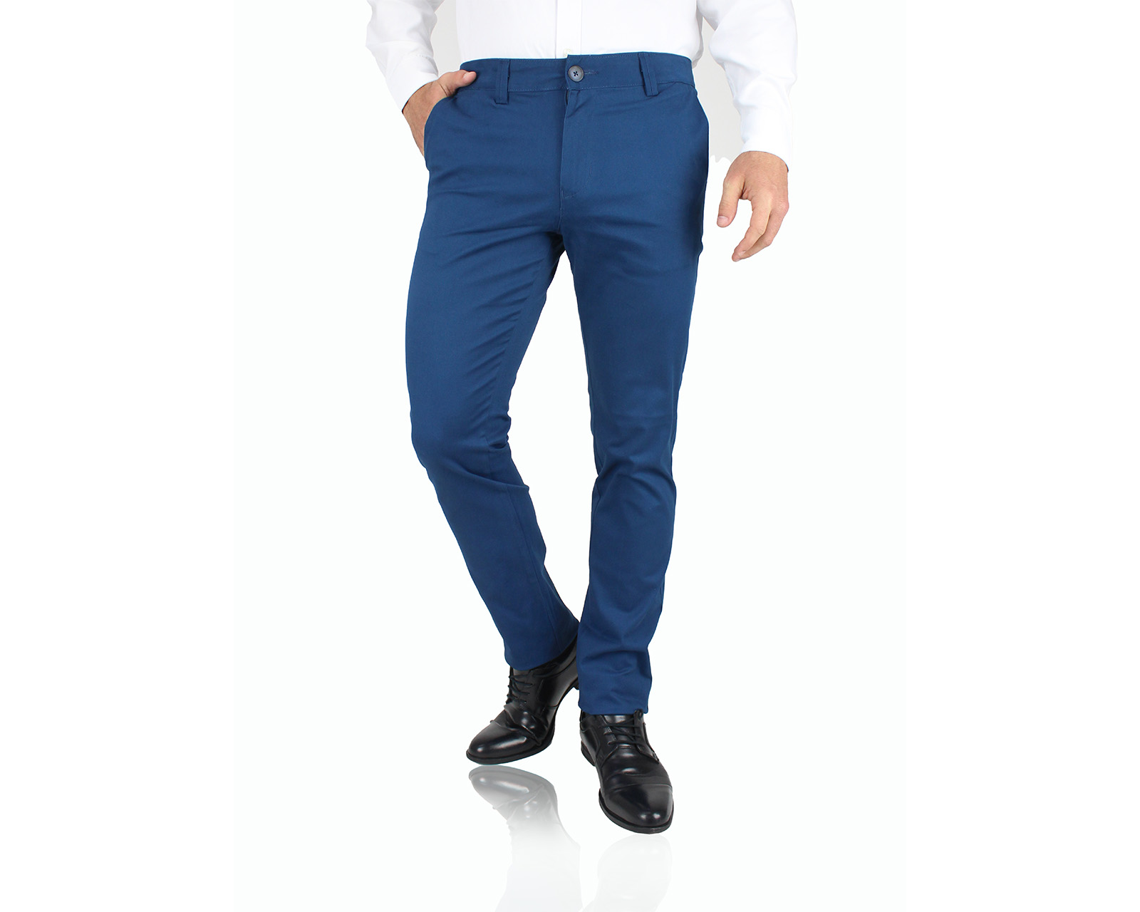 Foto 2 pulgar | Pantalón de Vestir Rams Cottons Azul Plumbago Slim Fit para Hombre