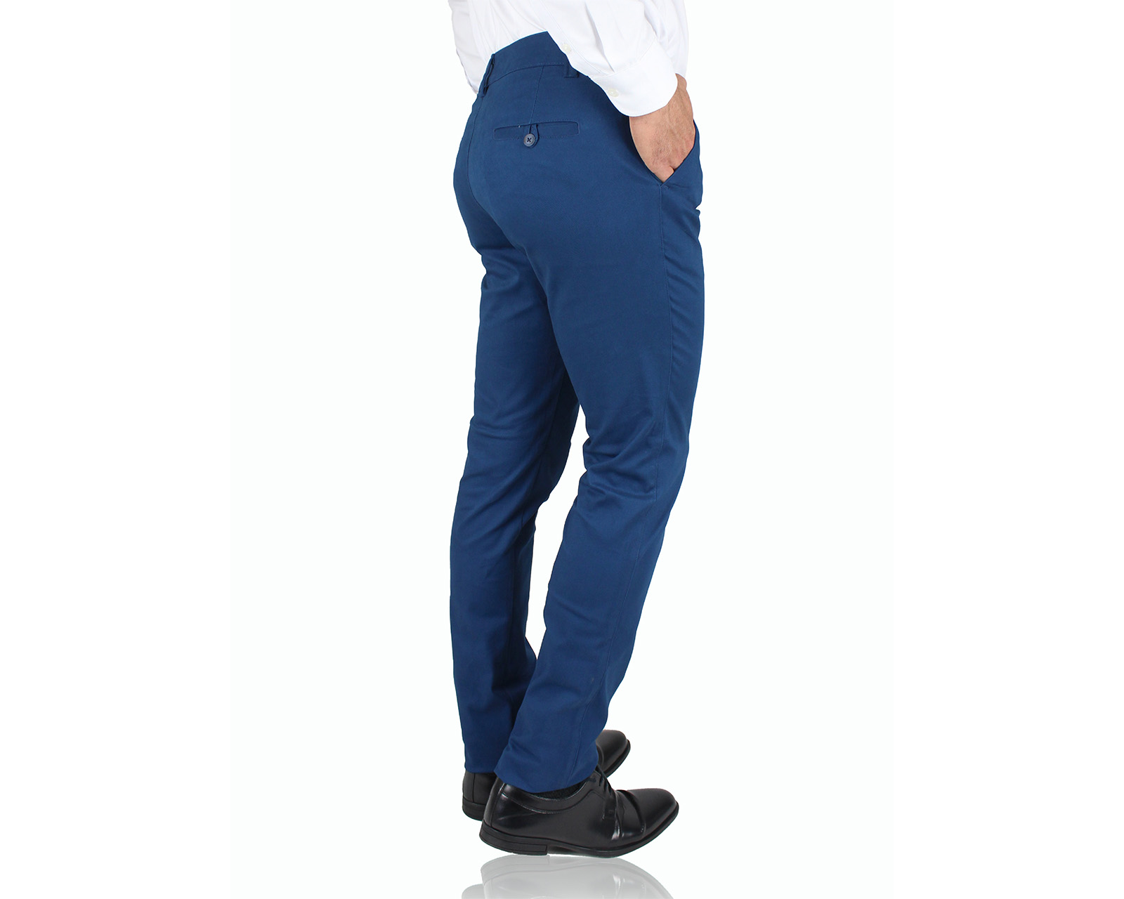 Foto 4 pulgar | Pantalón de Vestir Rams Cottons Azul Plumbago Slim Fit para Hombre