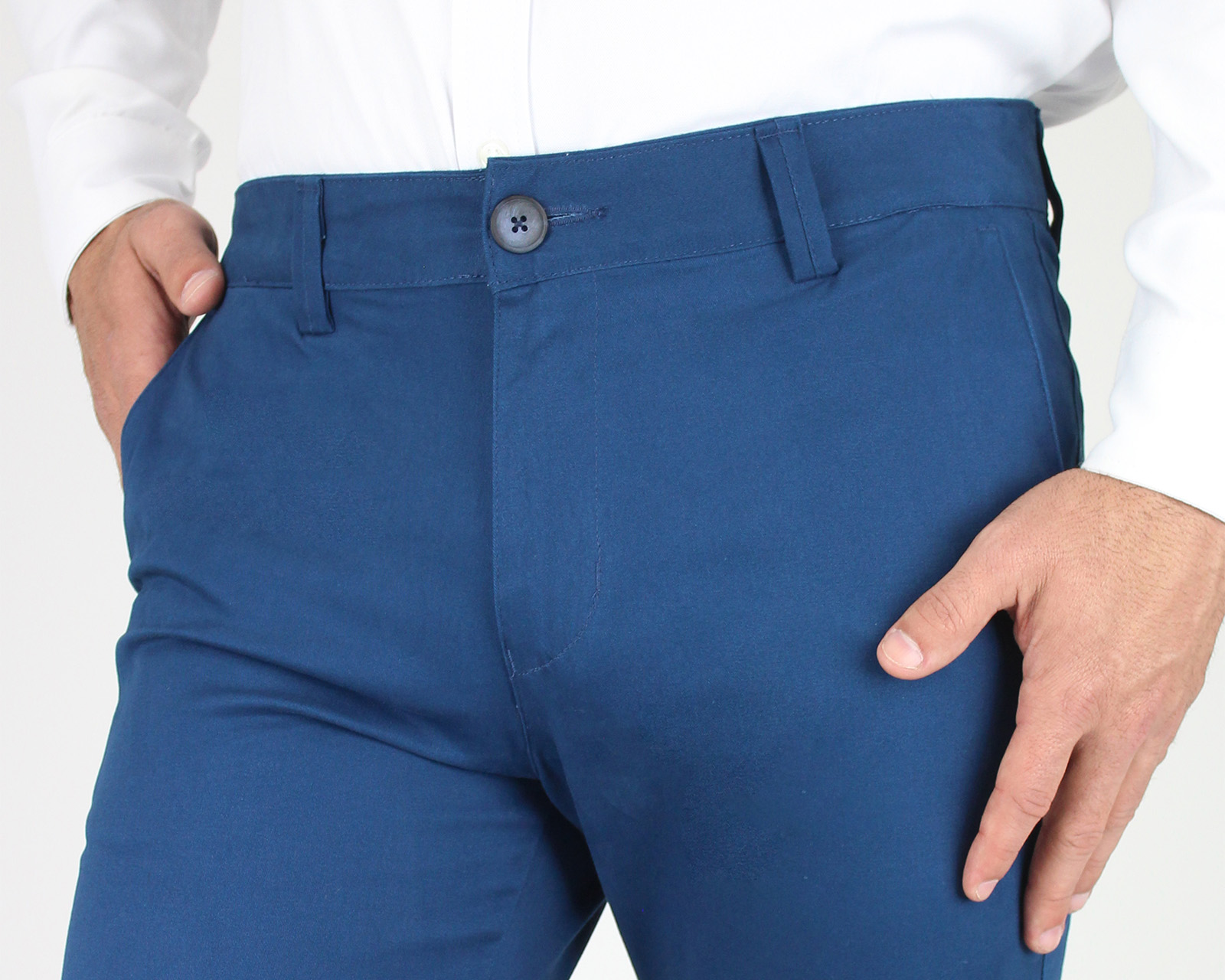 Foto 5 pulgar | Pantalón de Vestir Rams Cottons Azul Plumbago Slim Fit para Hombre