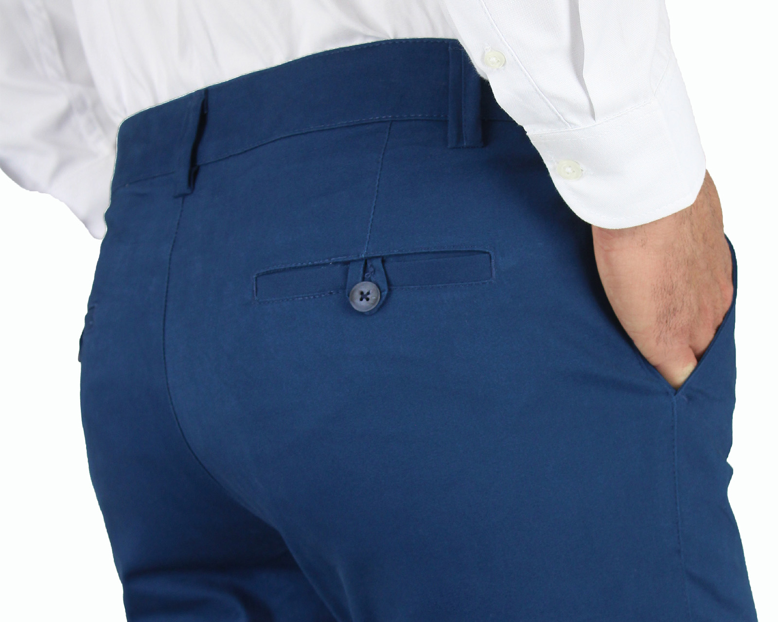 Foto 7 pulgar | Pantalón de Vestir Rams Cottons Azul Plumbago Slim Fit para Hombre