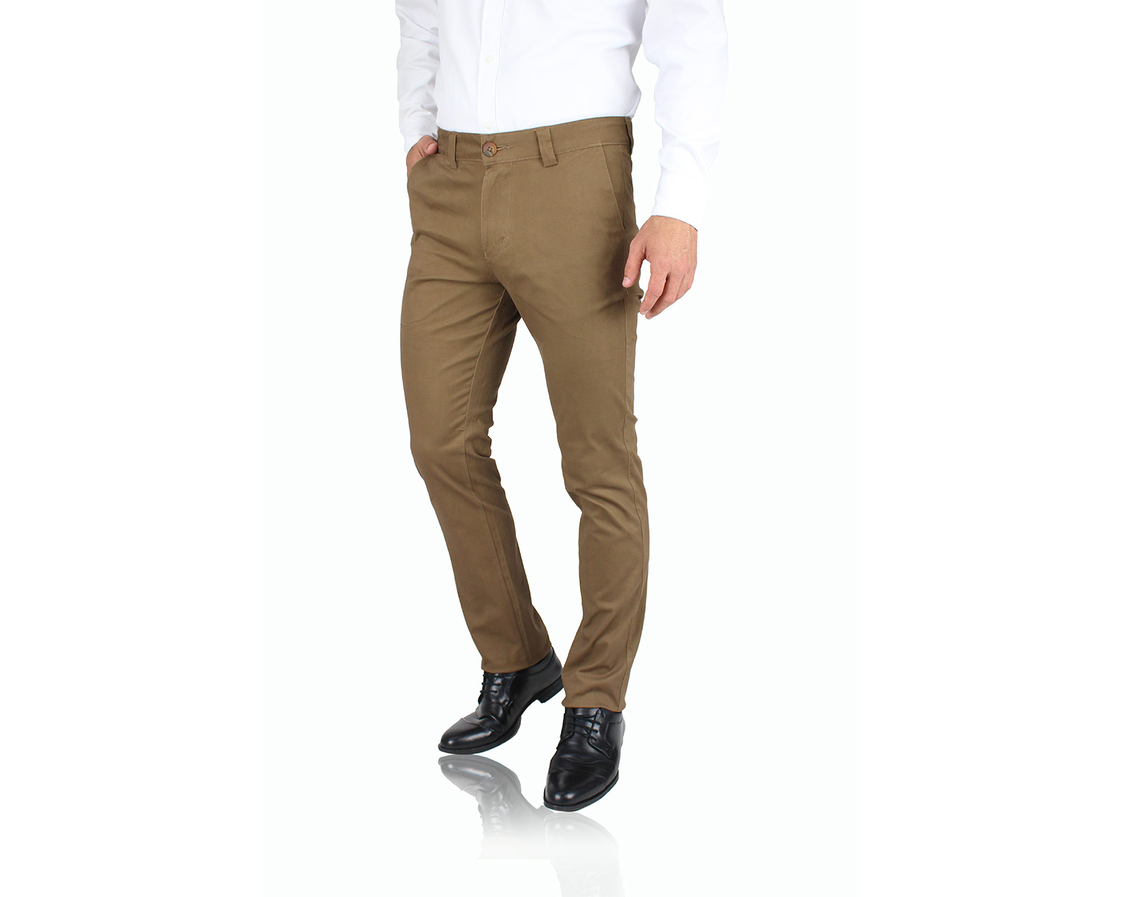 Foto 4 pulgar | Pantalón De Vestir Rams Cottons Modelo Chino Color Camel Slim Fit para Hombre