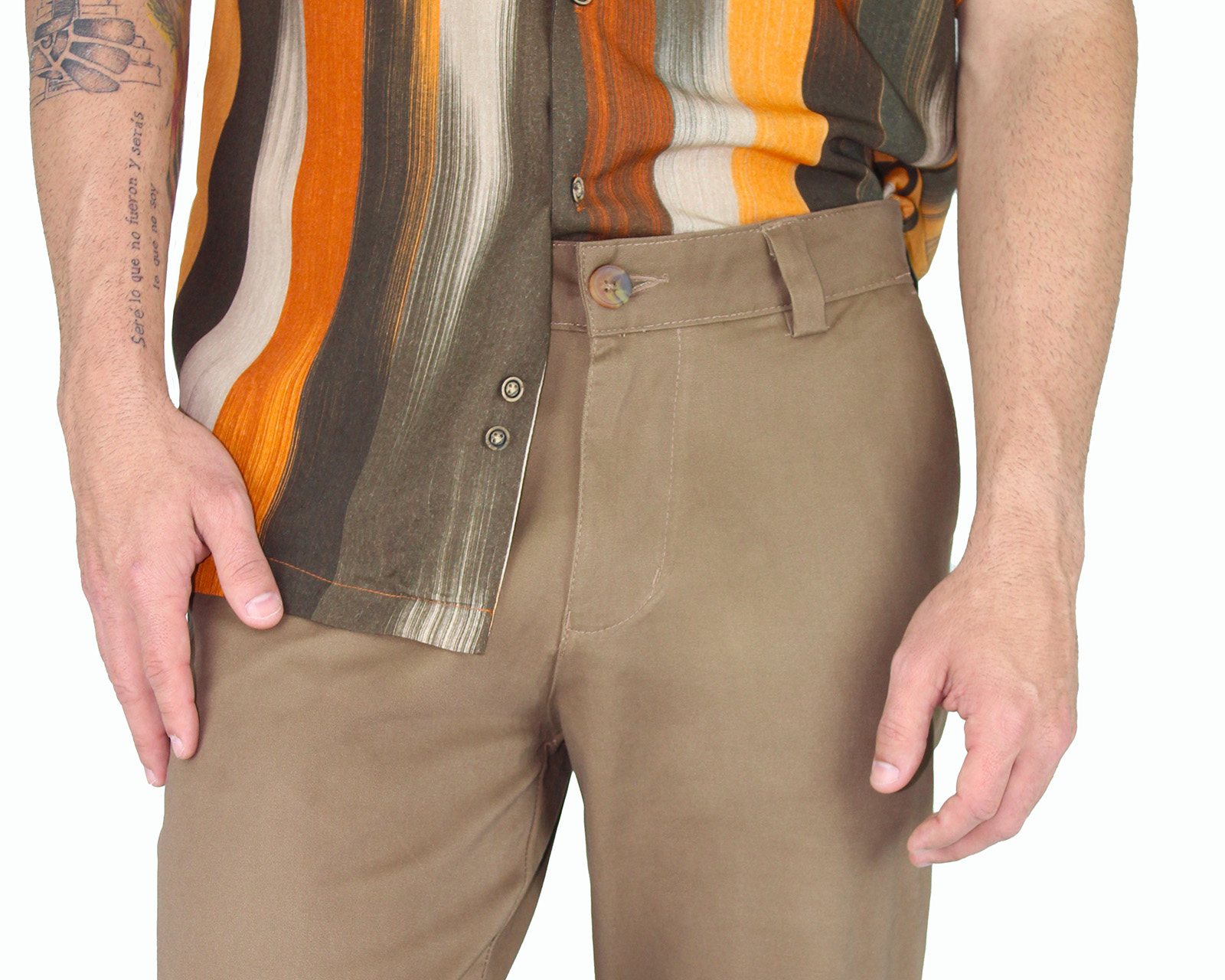 Foto 8 pulgar | Pantalón De Vestir Rams Cottons Modelo Chino Color Camel Slim Fit para Hombre