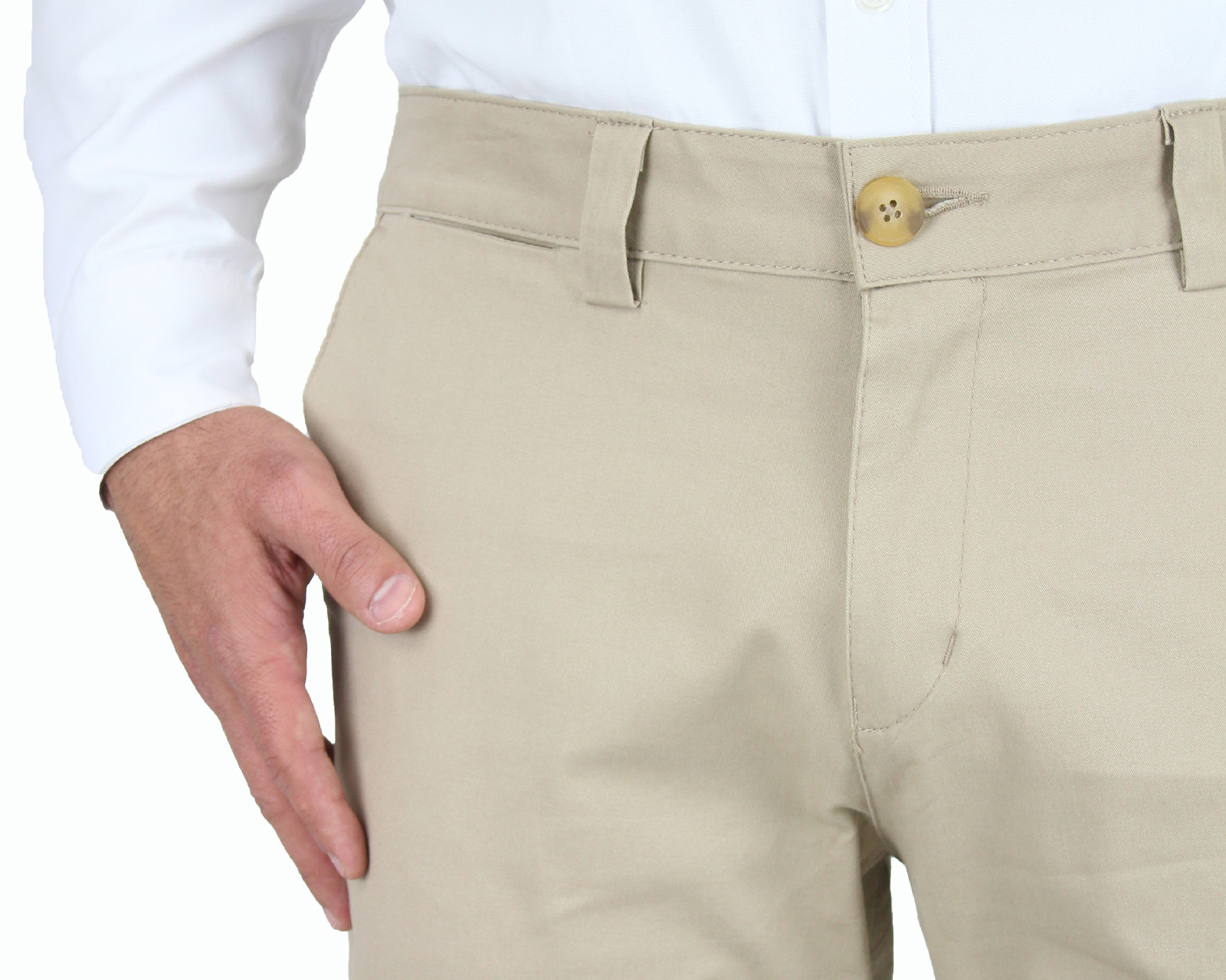 Foto 4 | Pantalón De Vestir Marca Rams Cottons Modelo Chino Color Caki Slim Fit para Hombre