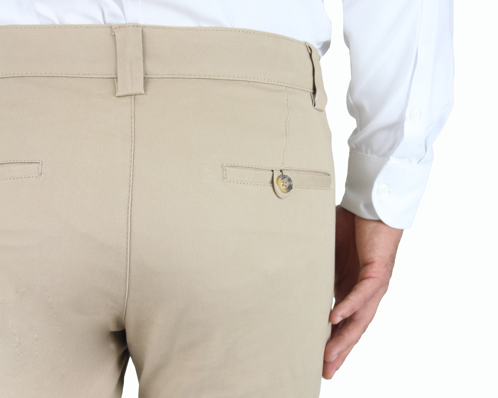 Foto 5 | Pantalón De Vestir Marca Rams Cottons Modelo Chino Color Caki Slim Fit para Hombre