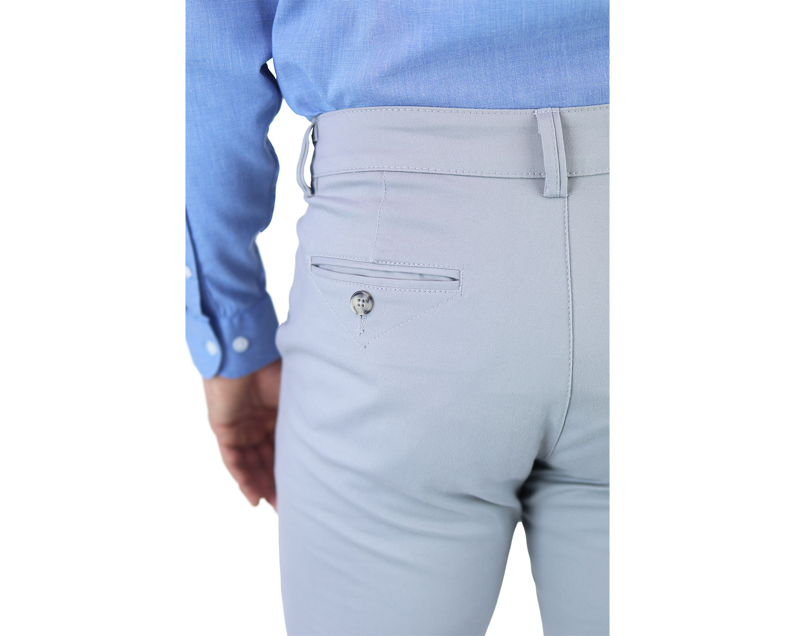 Foto 5 pulgar | Pantalon De Vestir Para Hombre Marca Rams Cottons Modelo Color Gris Perla Corte Slim Fit