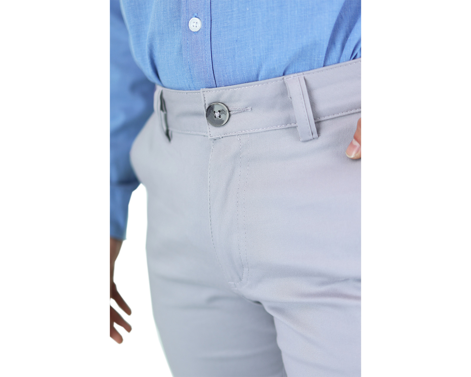 Foto 6 pulgar | Pantalon De Vestir Para Hombre Marca Rams Cottons Modelo Color Gris Perla Corte Slim Fit