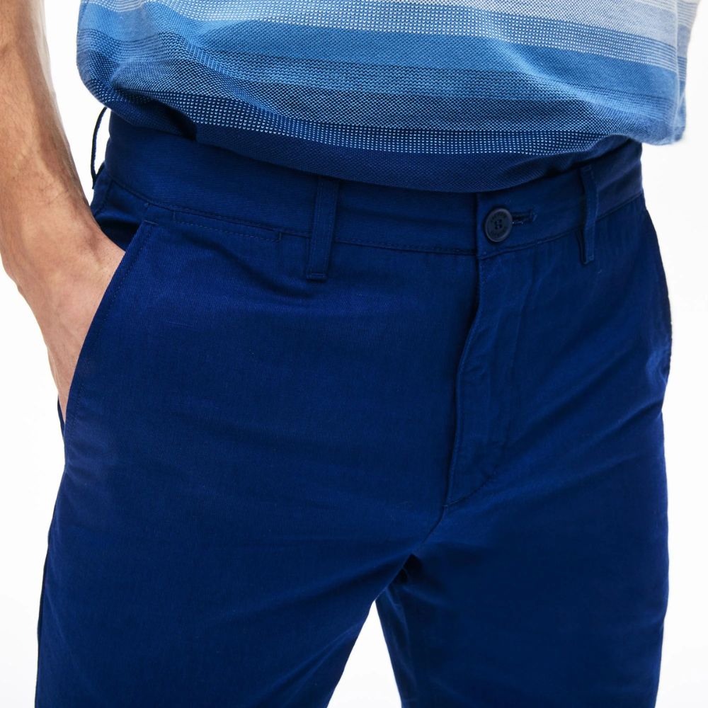 Foto 6 pulgar | Pantalones Chinos Lacoste De Algodón-lino Para Hombre