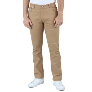 Foto 1 | Pantalón De Vestir Para Hombre Marca Rams Cottons Modelo Bull Denim Color Caki Corte Slim Fit
