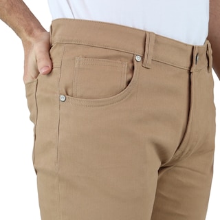 Foto 5 | Pantalón De Vestir Para Hombre Marca Rams Cottons Modelo Bull Denim Color Caki Corte Slim Fit