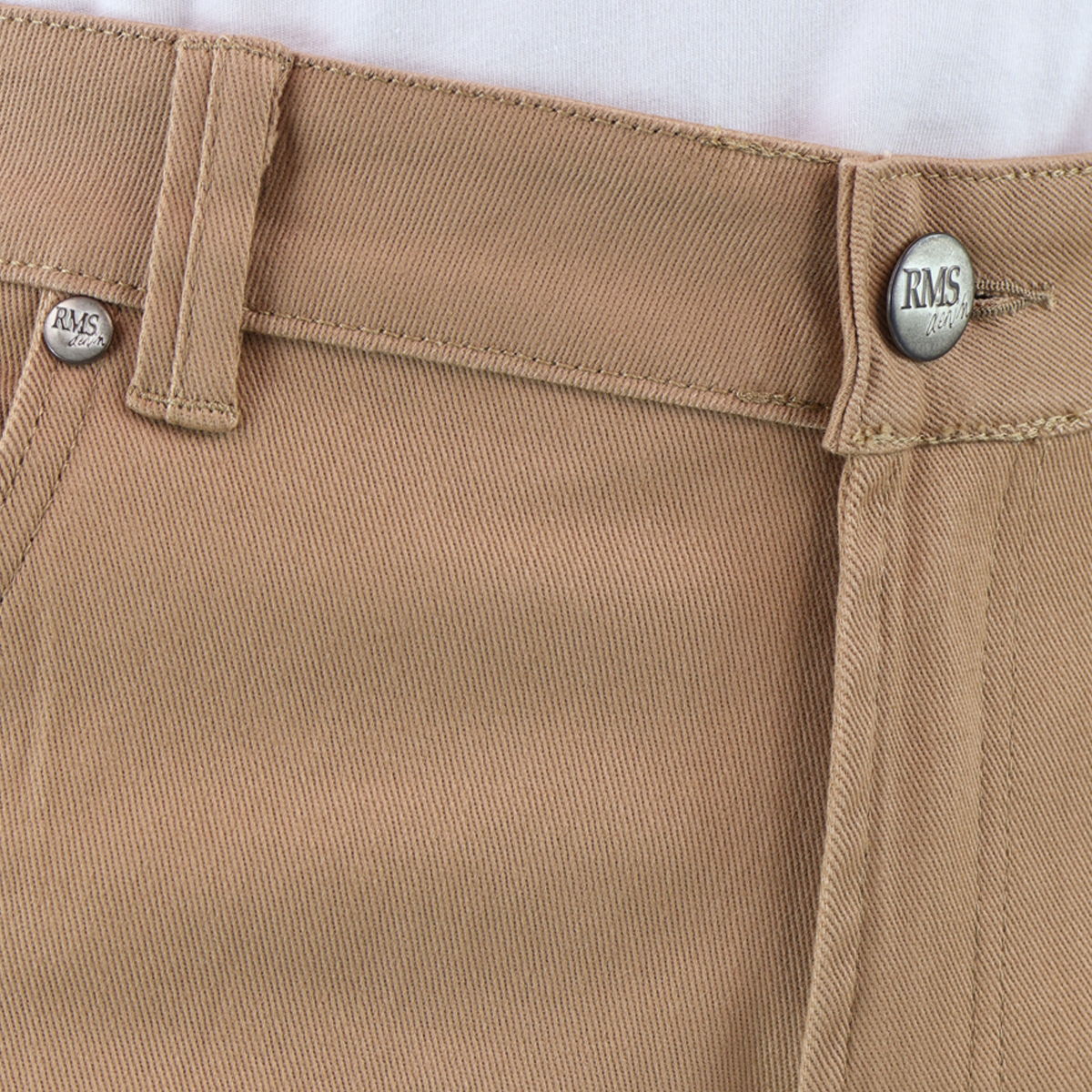Foto 7 | Pantalón De Vestir Para Hombre Marca Rams Cottons Modelo Bull Denim  Color Caki Corte Slim Fit