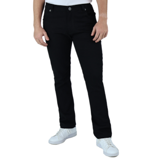 Foto 1 | Pantalón De Vestir Para Hombre Marca Rams Cottons Modelo Bull Denim Color Negro Corte Slim Fit