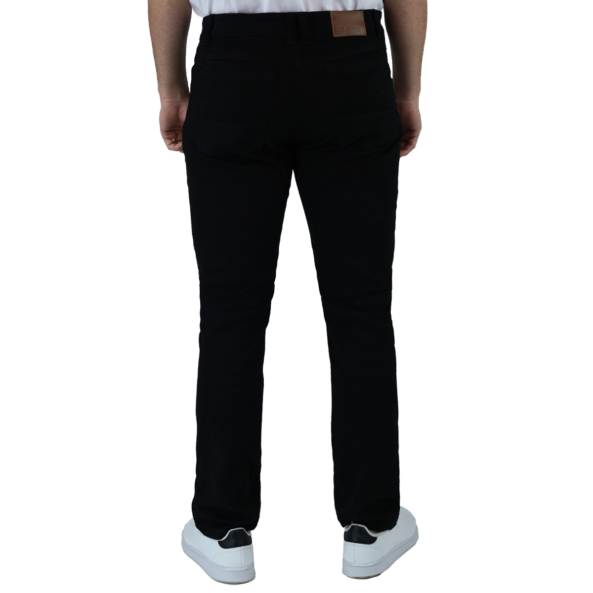 Foto 3 | Pantalón De Vestir Para Hombre Marca Rams Cottons Modelo Bull Denim  Color Negro Corte Slim Fit