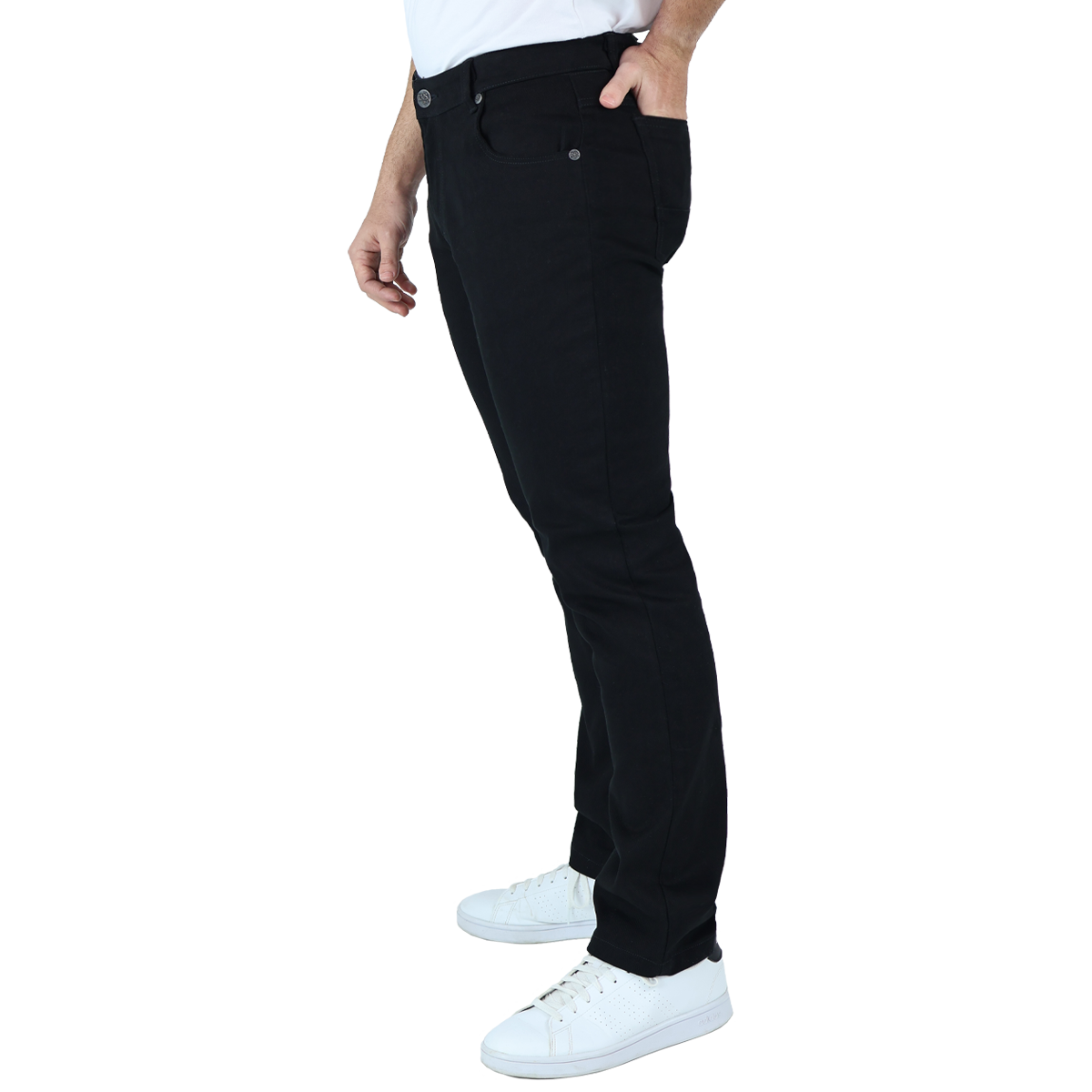 Foto 5 pulgar | Pantalón De Vestir Para Hombre Marca Rams Cottons Modelo Bull Denim  Color Negro Corte Slim Fit
