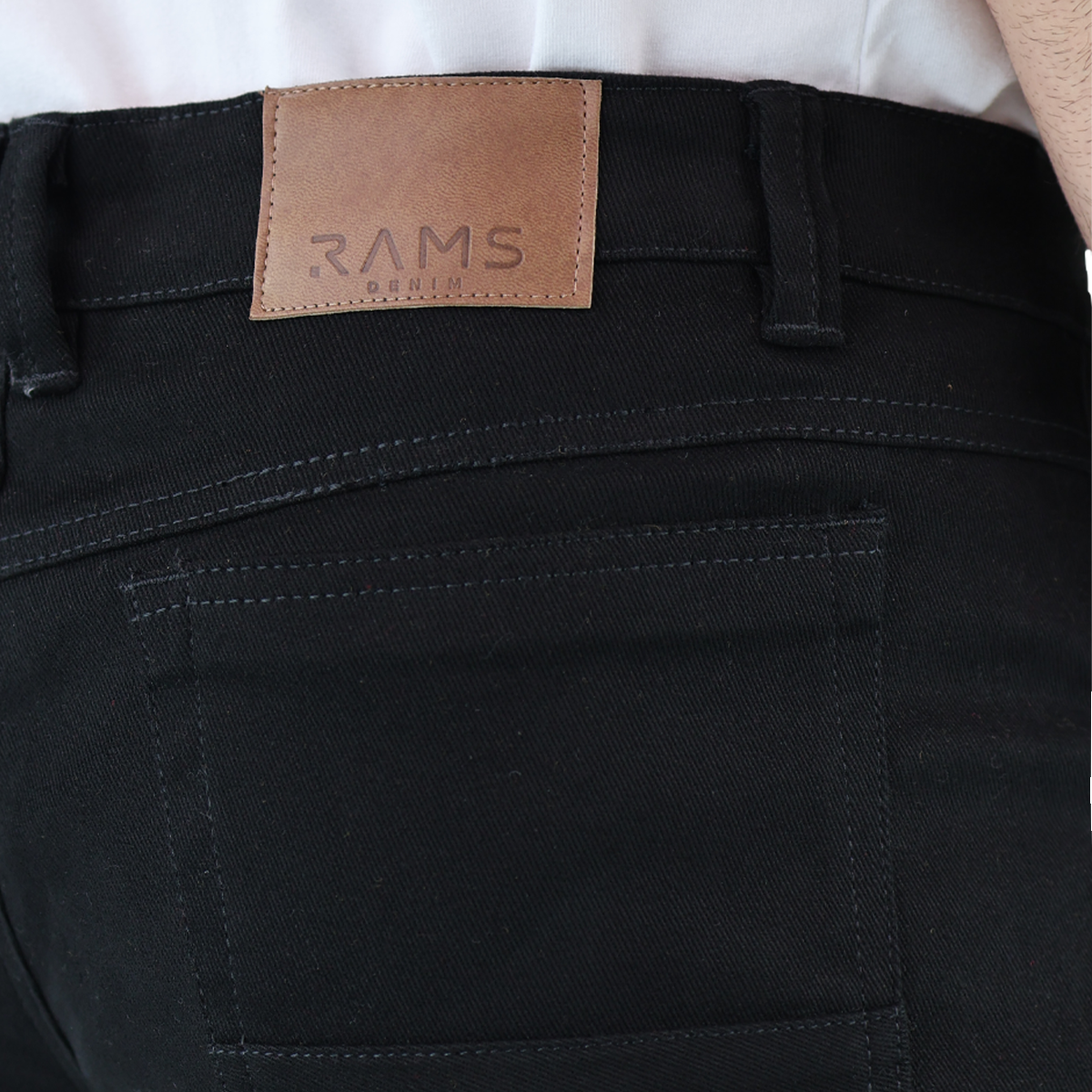 Foto 8 pulgar | Pantalón De Vestir Para Hombre Marca Rams Cottons Modelo Bull Denim  Color Negro Corte Slim Fit