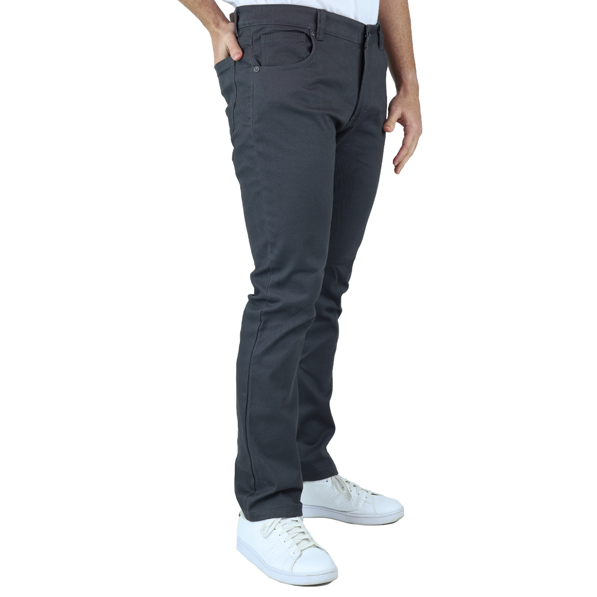 Foto 3 pulgar | Pantalón De Vestir Para Hombre Marca Rams Cottons Modelo Bull Denim  Color Gris Corte Slim Fit