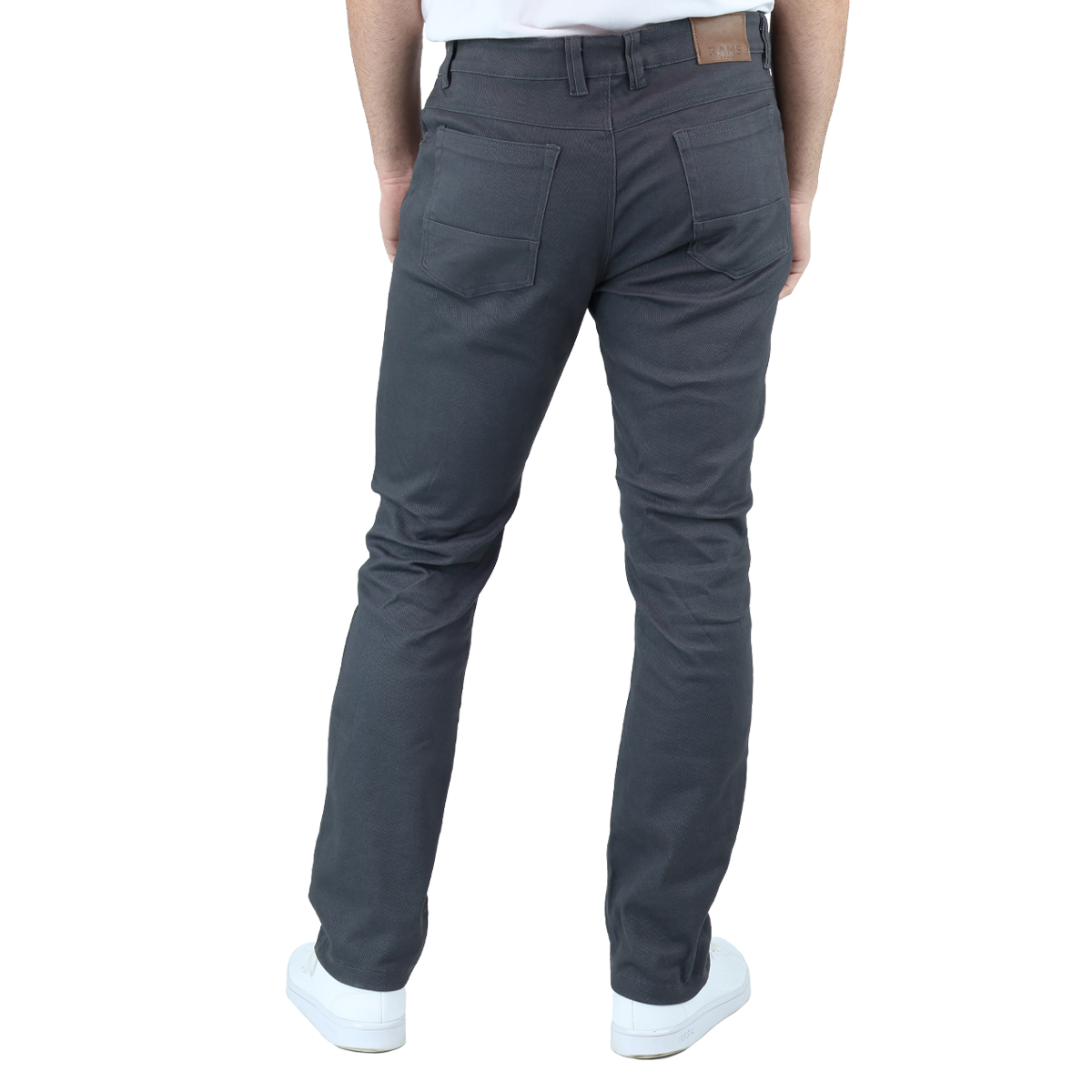 Foto 4 pulgar | Pantalón De Vestir Para Hombre Marca Rams Cottons Modelo Bull Denim  Color Gris Corte Slim Fit
