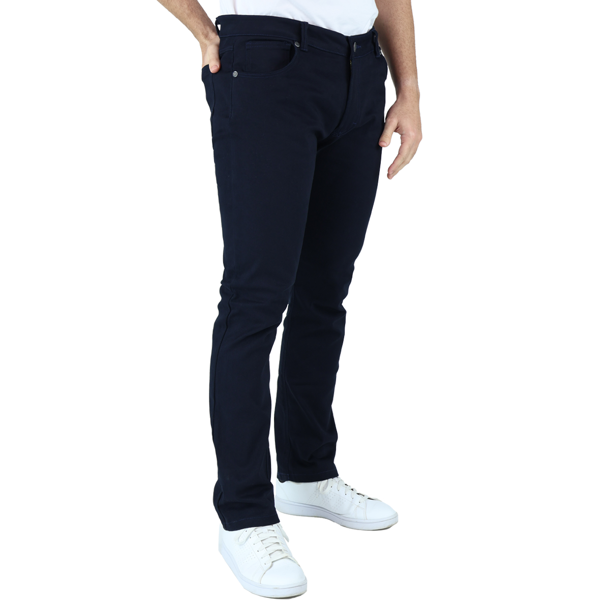 Foto 3 pulgar | Pantalón De Vestir Para Hombre Marca Rams Cottons Modelo Bull Denim  Color Azul Marino Corte Slim Fit