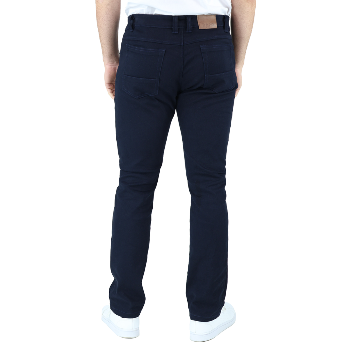 Foto 4 pulgar | Pantalón De Vestir Para Hombre Marca Rams Cottons Modelo Bull Denim  Color Azul Marino Corte Slim Fit