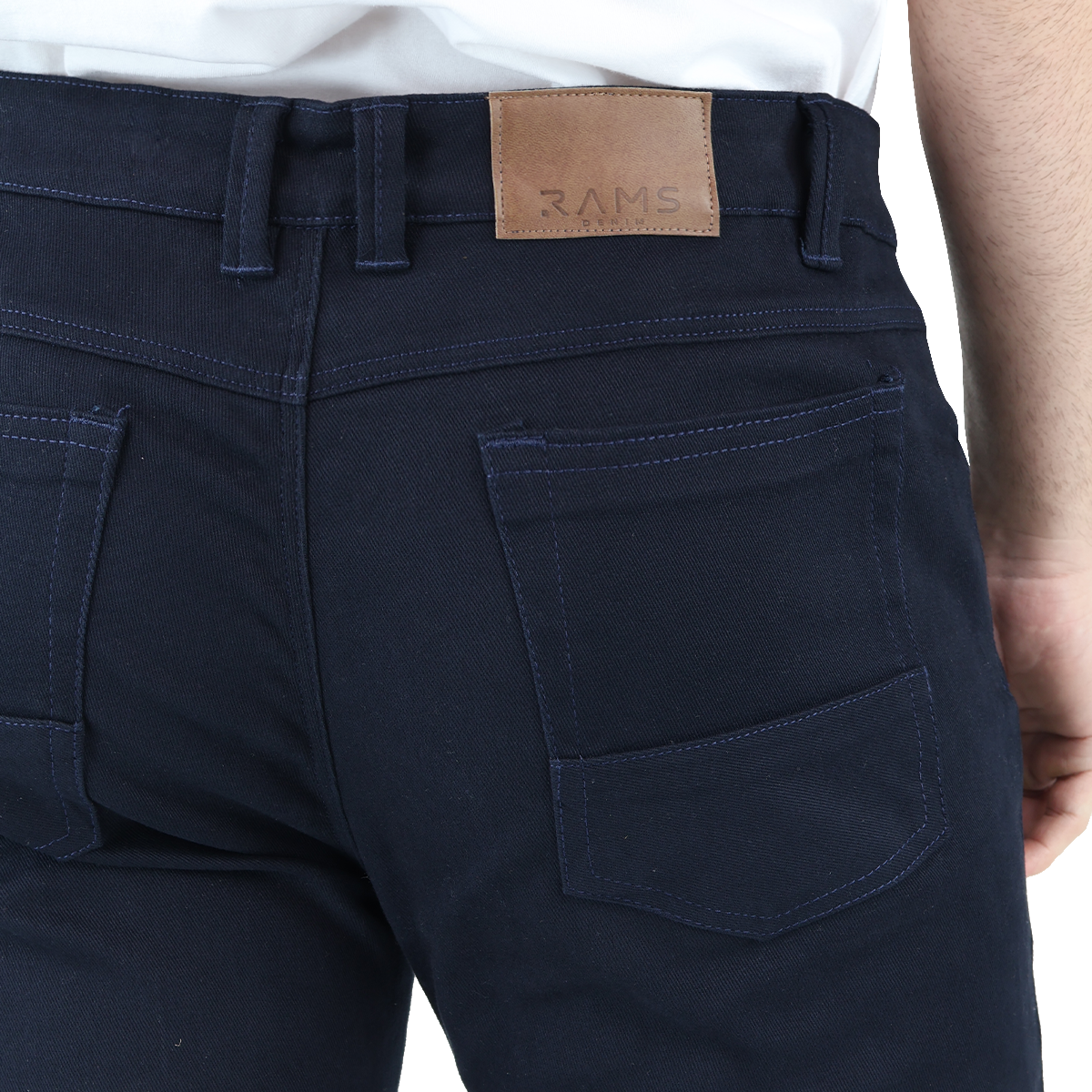 Foto 5 pulgar | Pantalón De Vestir Para Hombre Marca Rams Cottons Modelo Bull Denim  Color Azul Marino Corte Slim Fit