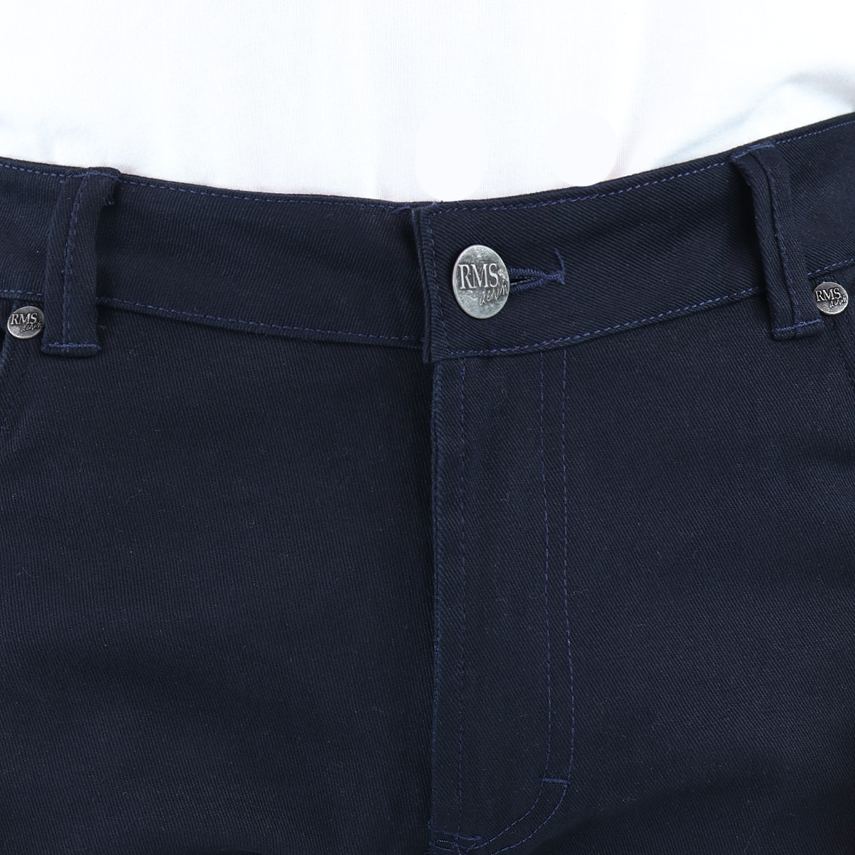 Foto 5 | Pantalón De Vestir Para Hombre Marca Rams Cottons Modelo Bull Denim  Color Azul Marino Corte Slim Fit