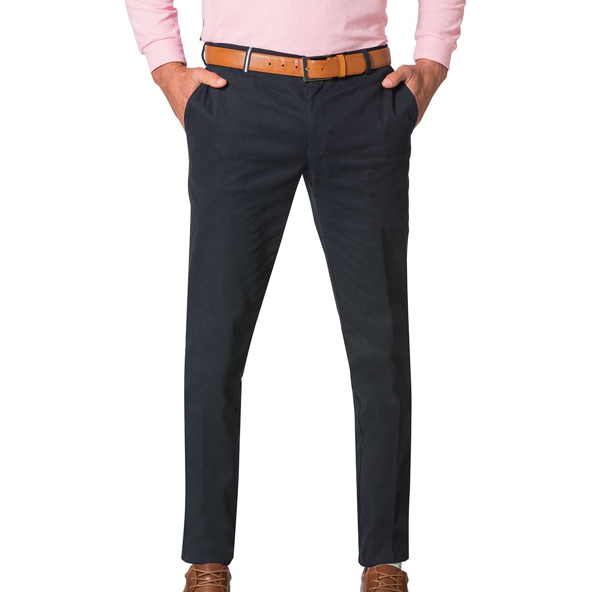 Felker Pantalón Para Hombre Marino, Slim Fit. Strech