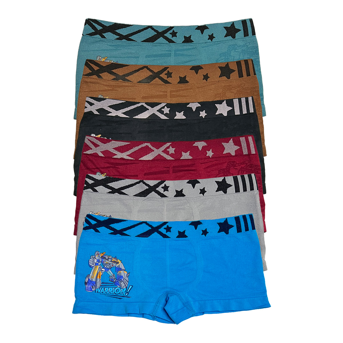 Foto 2 pulgar | Paquete 6 Bóxers Niño Con Divertidos Diseños Teen Sport Talla G 12-14 Años Pack Incluye 6 Diferentes Colores