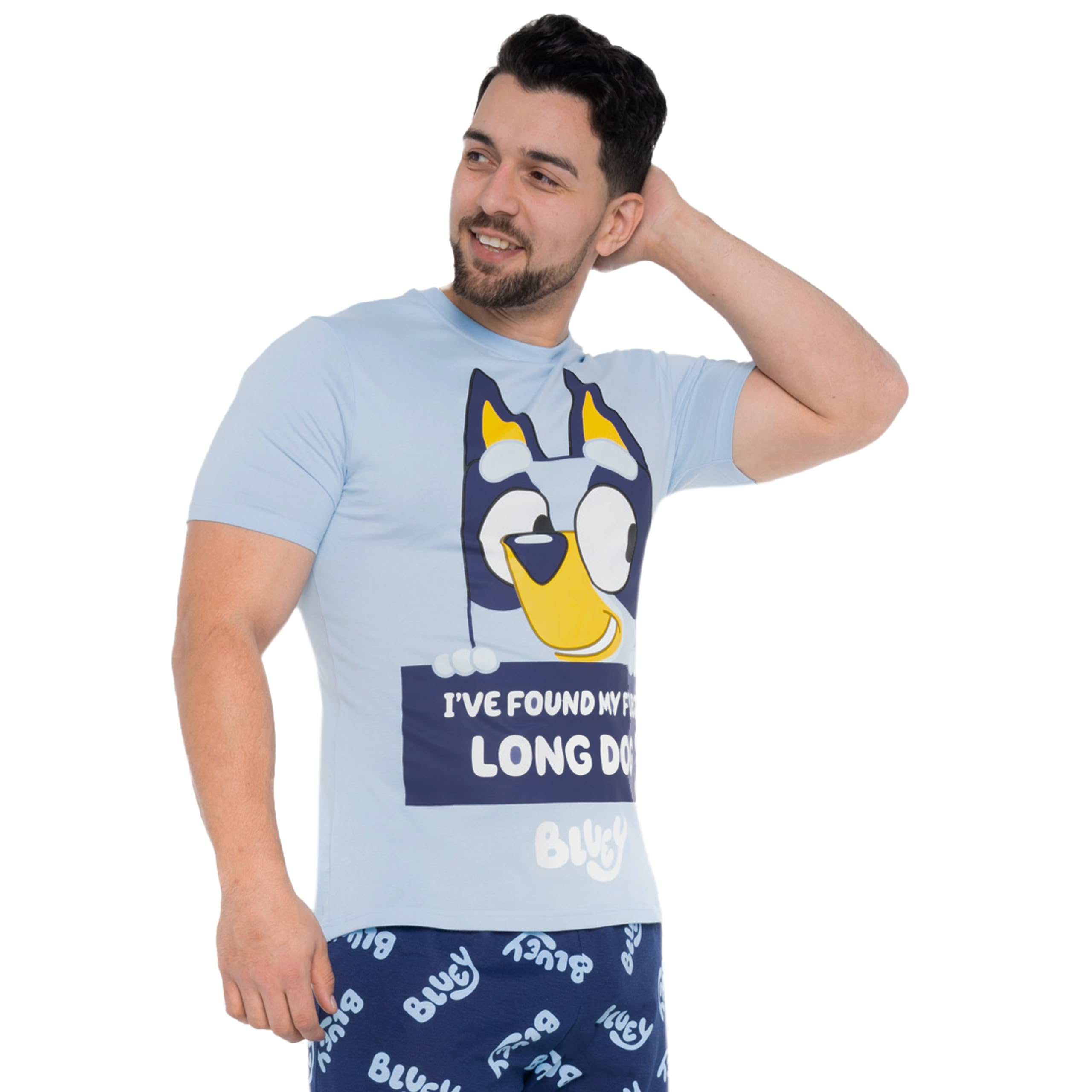 Foto 3 pulgar | Pijama Bluey Azul para Hombre - Venta Internacional