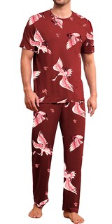 Foto 1 | Pijama Camisa y Pantalón Shendy Vendy Rojo para Hombre