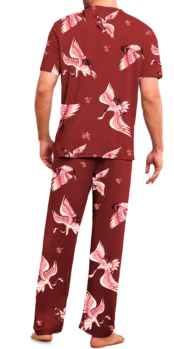 Foto 2 | Pijama Camisa y Pantalón Shendy Vendy Rojo para Hombre
