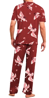 Foto 2 | Pijama Camisa y Pantalón Shendy Vendy Rojo para Hombre