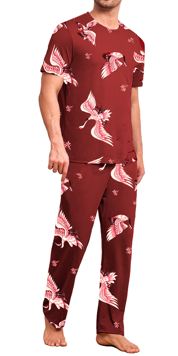 Foto 3 | Pijama Camisa y Pantalón Shendy Vendy Rojo para Hombre