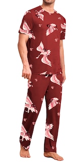 Foto 3 | Pijama Camisa y Pantalón Shendy Vendy Rojo para Hombre