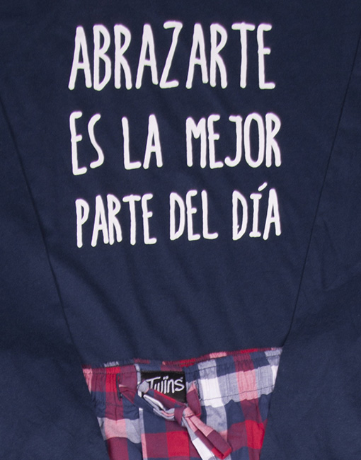 Foto 2 | Pijama Para Caballero Manga Larga “abrazarte Es La Mejor Parte Del Día” Twins