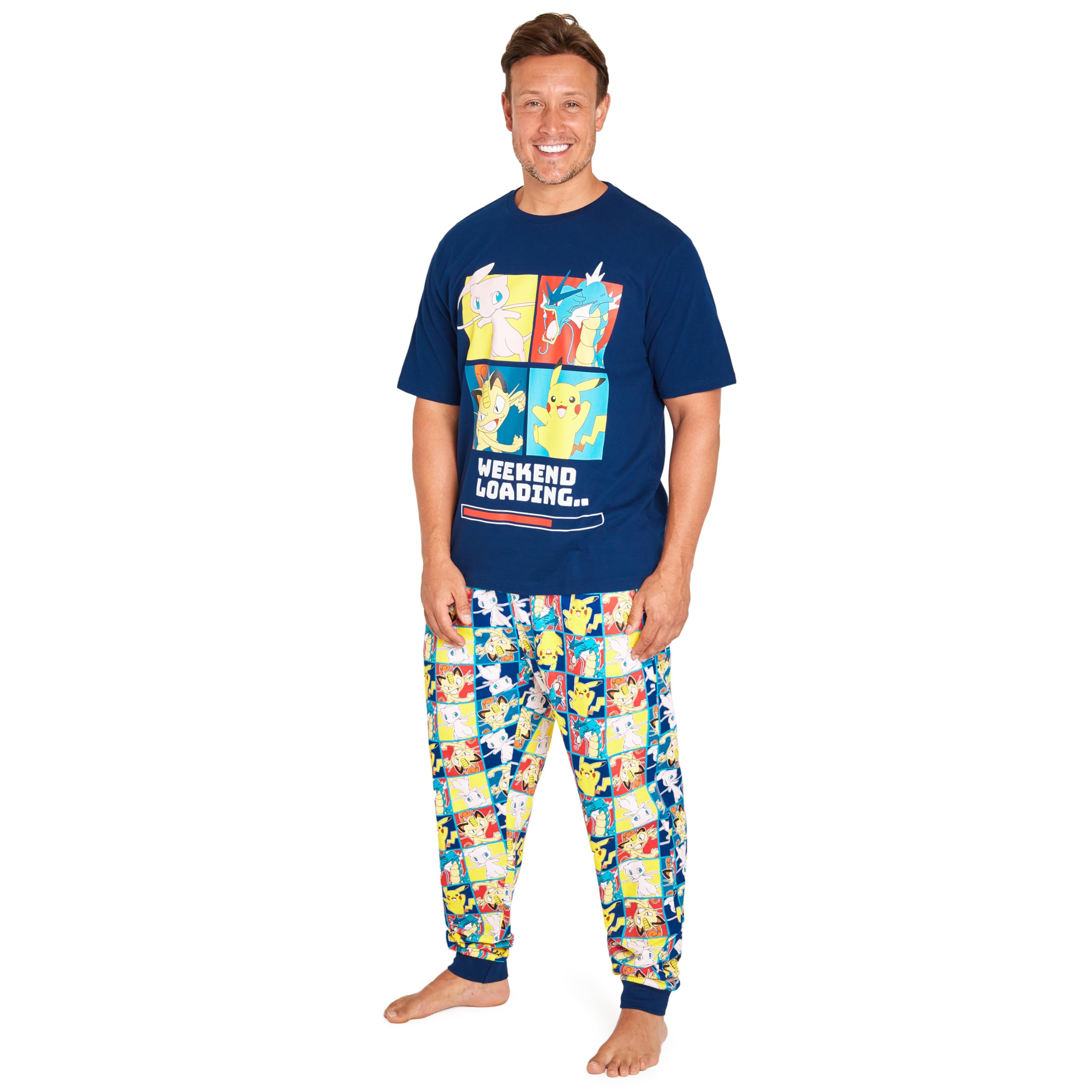 Set De Pijama Pokémon Para Hombre Y Adolescente S-3xl Navy/multi - Venta Internacional.