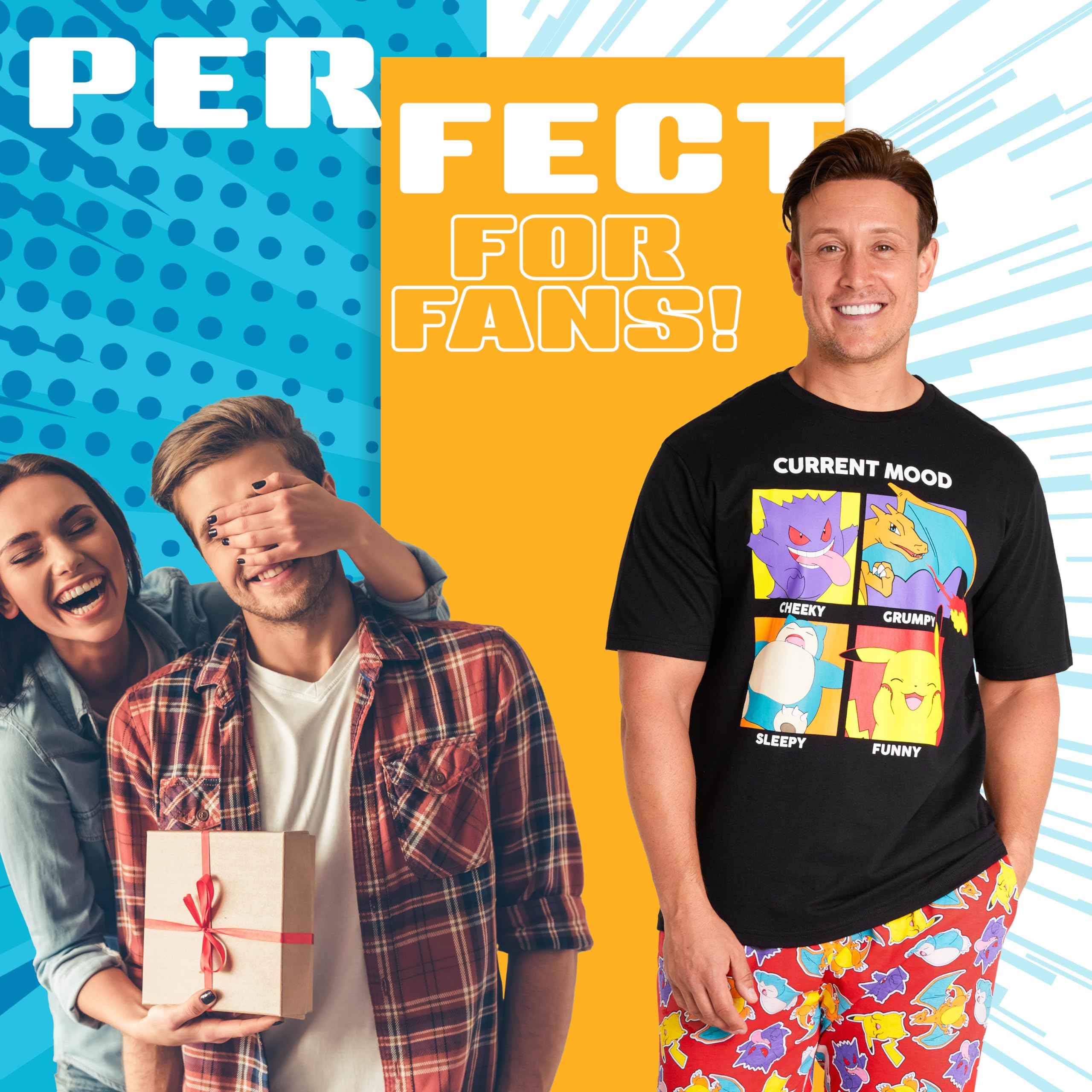Foto 3 | Set De Pijama Pokémon Para Hombre Y Adolescente S-3xl (multicolor Y Negro, 2xl) - Venta Internacional.