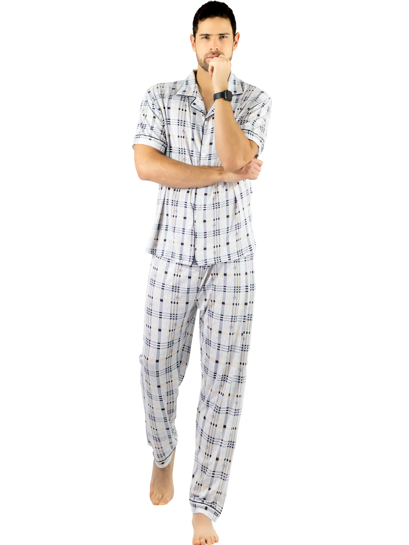 Foto 1 | Pijama 2 Piezas Gris para Hombre