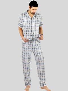 Foto 2 | Pijama 2 Piezas Gris para Hombre