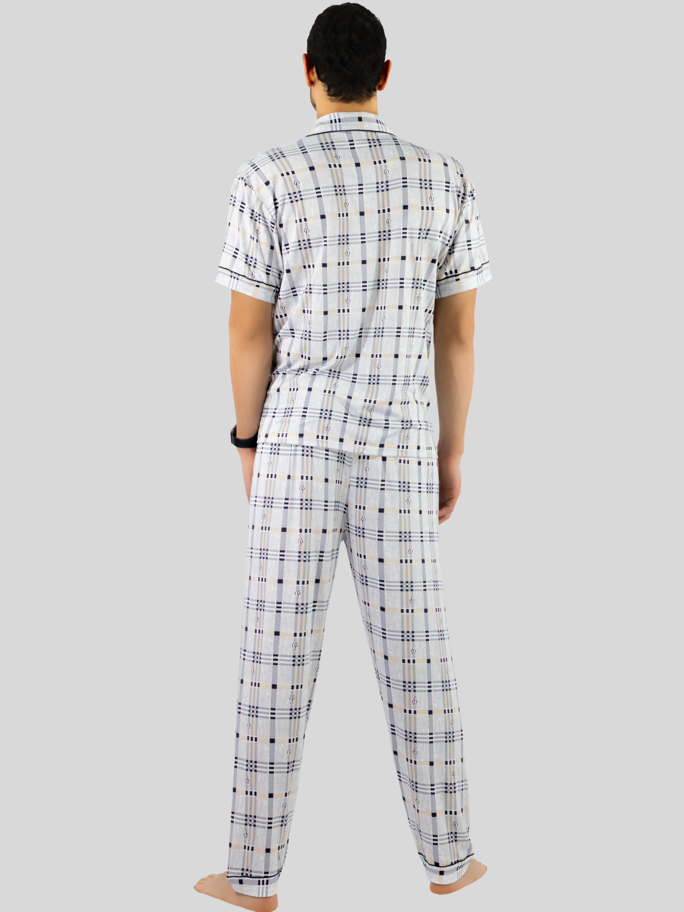 Foto 4 pulgar | Pijama 2 Piezas Gris para Hombre