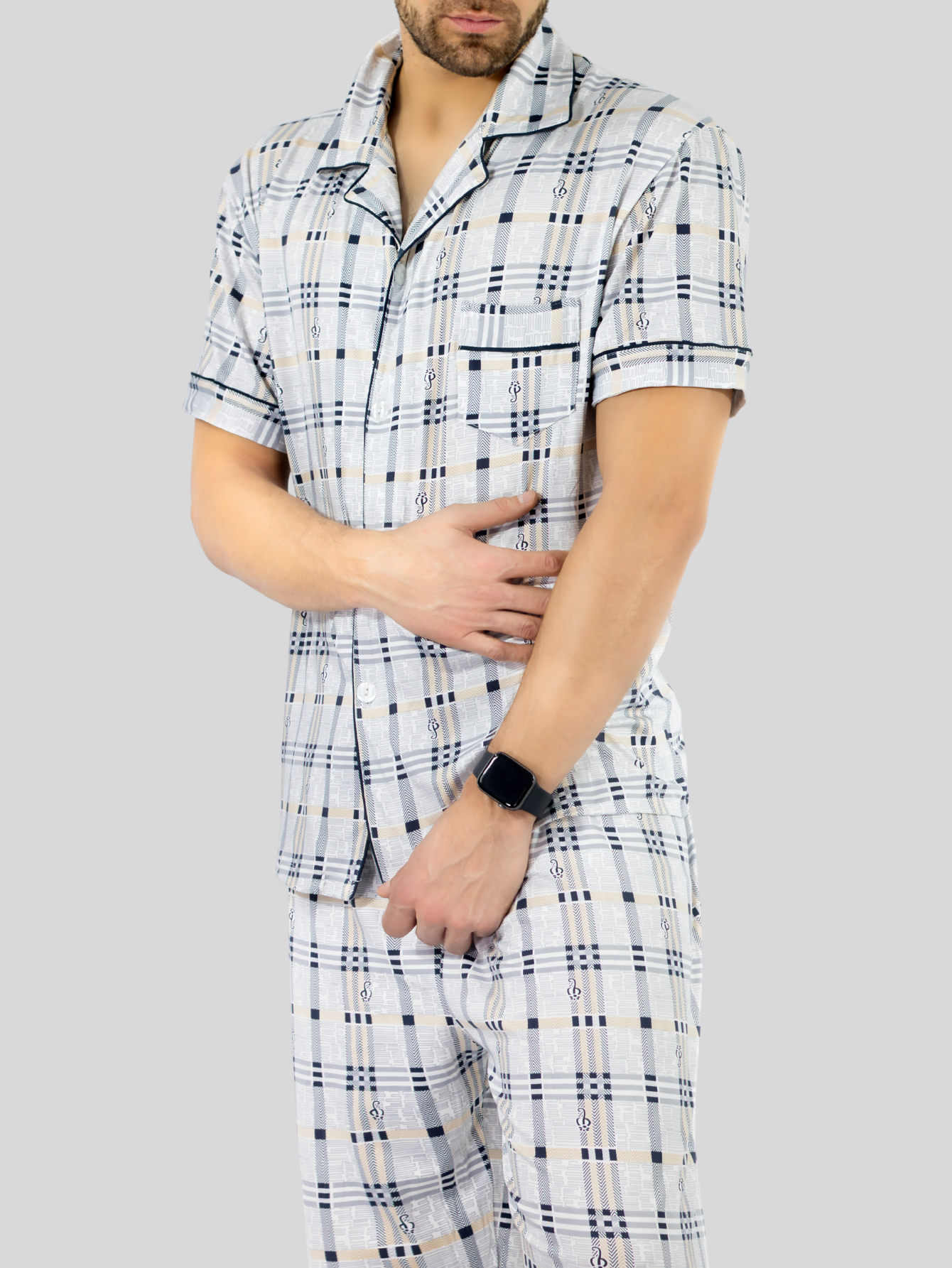 Foto 5 pulgar | Pijama 2 Piezas Gris para Hombre