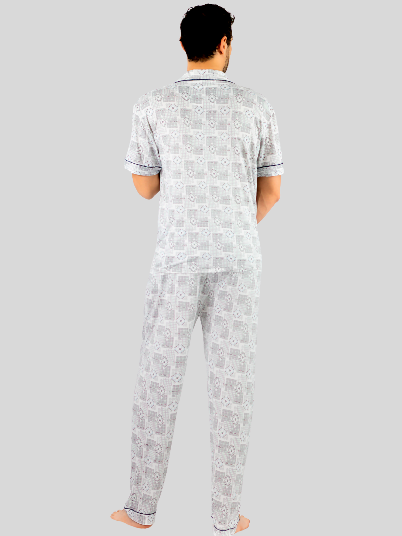 Foto 4 pulgar | Pijama Pantalón y Camisa Ligera para Hombre